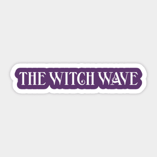 The Witch Wave Reverse - White title on front + logo on back (t-shirt only) Sticker